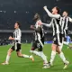 Esultanza della Juventus al gol di Randal Kolo Muani in Napoli-Juventus del 25 gennaio 2025