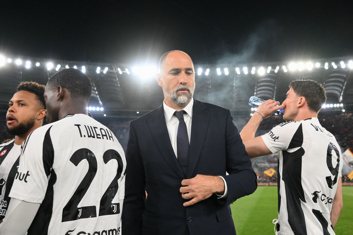 Igor Tudor durante la partita di Serie A Roma-Juventus del 6 aprile 2025