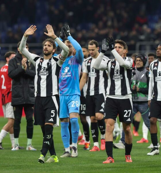 Juventus, saluti squadra, Milan-Juventus