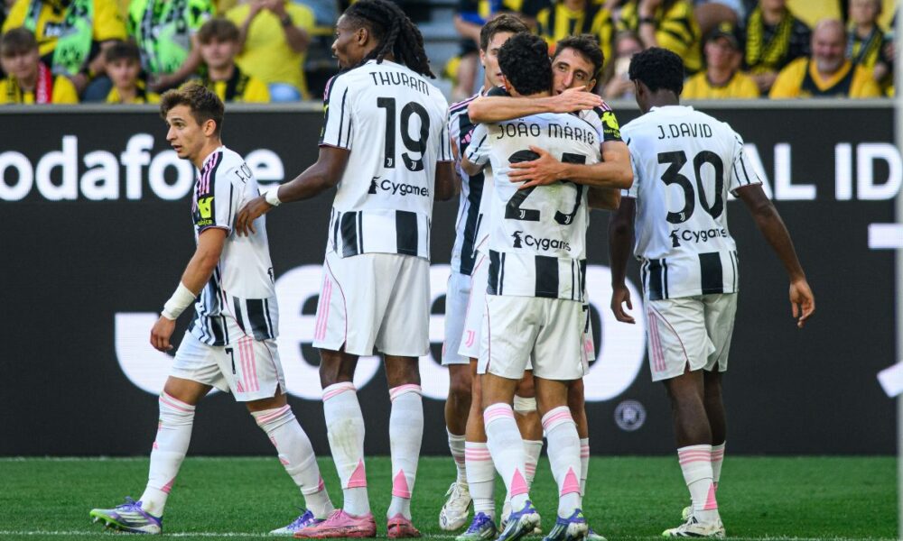 Esultanza Juventus dopo il gol