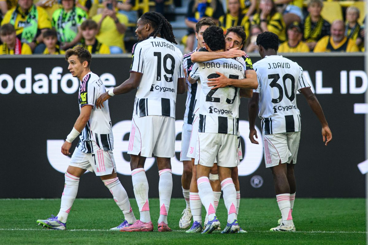 Esultanza Juventus dopo il gol