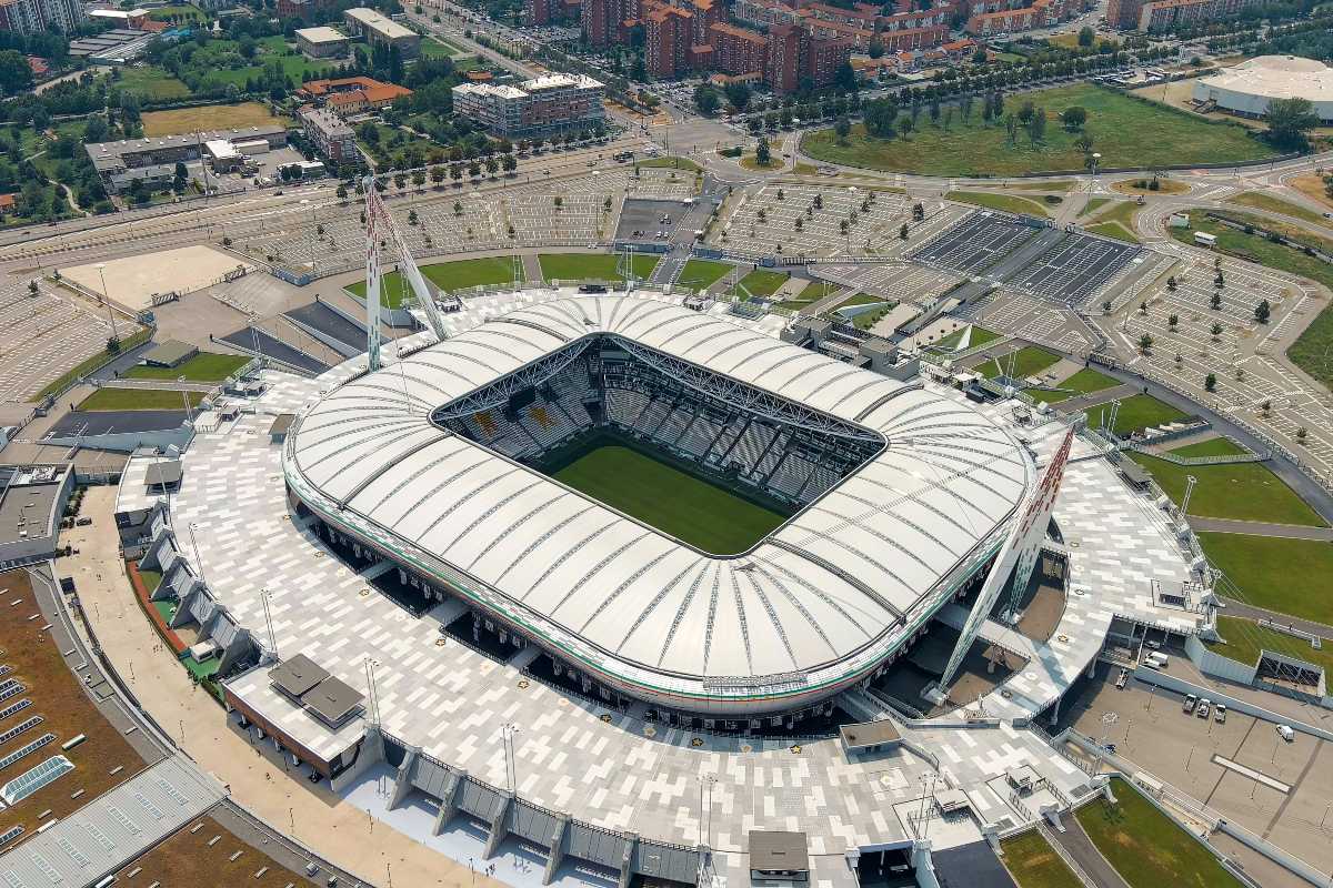 Vista aerea dell'Allianz Stadium di Torino